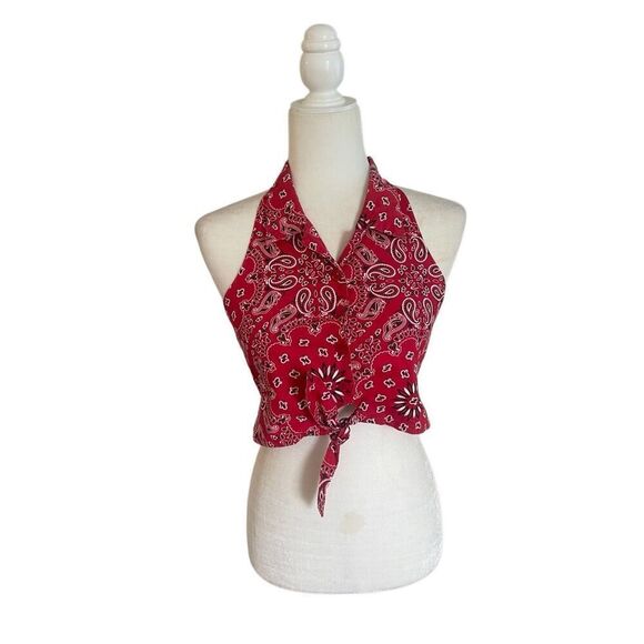 Girl Tribe Red Bandana Halter Top – Child’s Size (Fits XS) - Picture 1 of 5